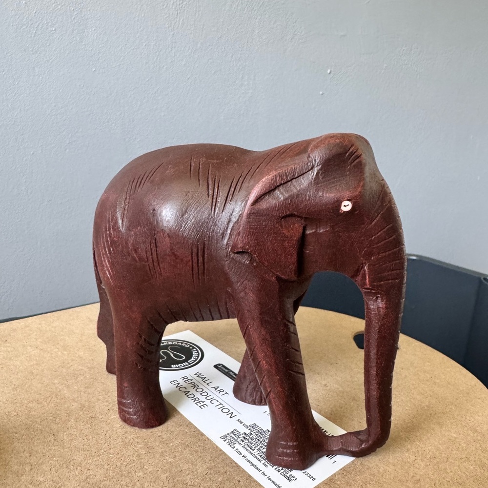 Handcrafted Brown Elephant Sculpture